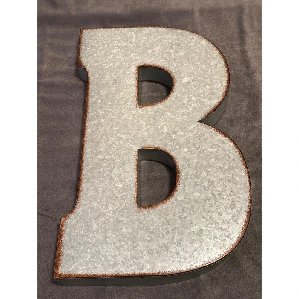 Hobby Lobby Galvanized Metal Letter B Wall Decor Rustic Industrial Farmhouse
